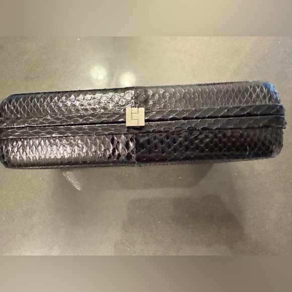 Lambertson Truex Black Textured Clutch - Picture 3 of 8